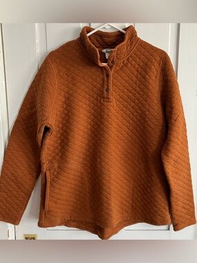 EUC Duluth Trading Co Quilted Sweatshirt Pullover L
